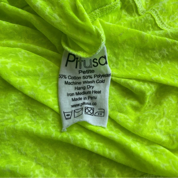 Pitusa Inca Mini Sun Dress Beach Cover Up in Lemon Yellow Petite XS - Picture 7 of 11